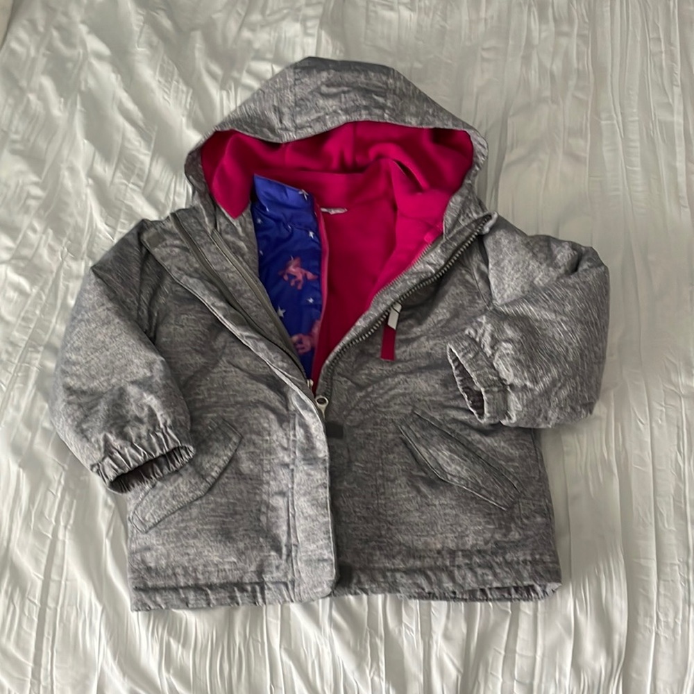 Wonder Nation toddler girls 2 in one coat